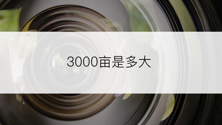 3000亩是多大