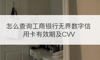 怎么查询工商银行无界数字信用卡有效期及CVV