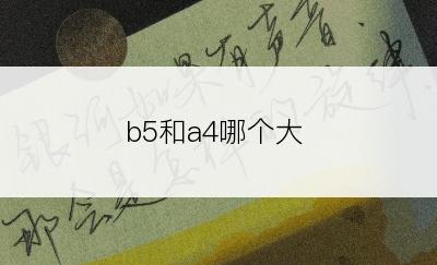 b5和a4哪个大