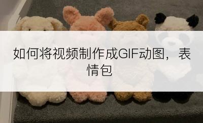 如何将视频制作成GIF动图，表情包