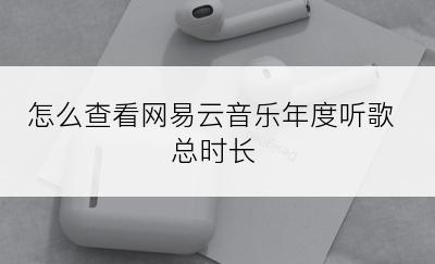 怎么查看网易云音乐年度听歌总时长