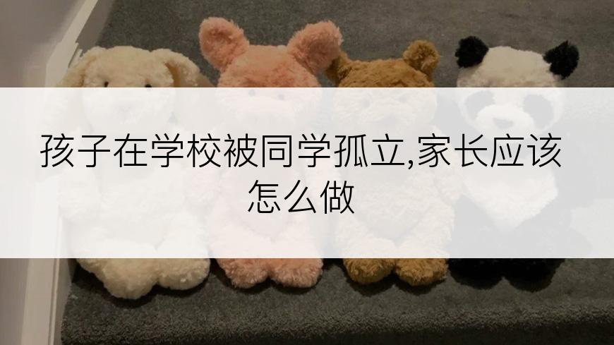 孩子在学校被同学孤立,家长应该怎么做