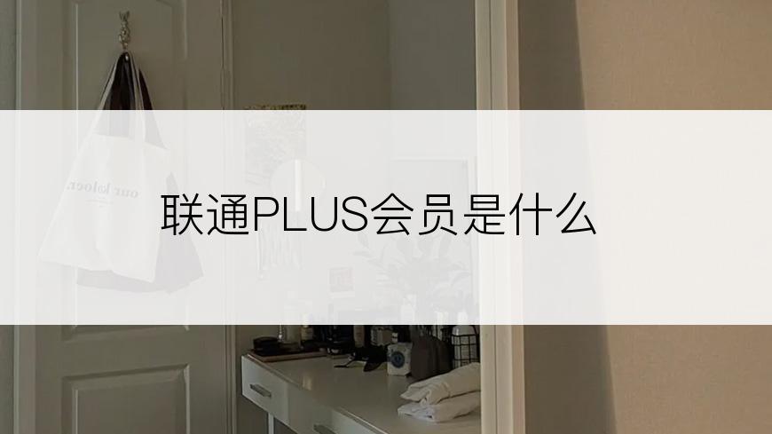 联通PLUS会员是什么