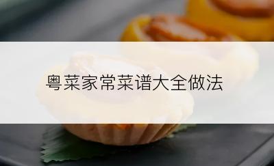 粤菜家常菜谱大全做法