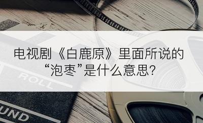 电视剧《白鹿原》里面所说的“泡枣”是什么意思？