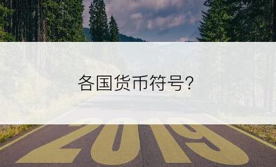 各国货币符号？