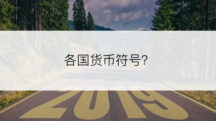 各国货币符号？