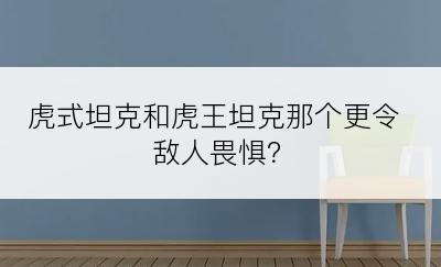 虎式坦克和虎王坦克那个更令敌人畏惧？