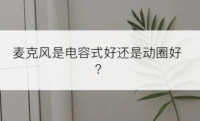 麦克风是电容式好还是动圈好？