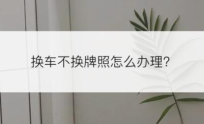 换车不换牌照怎么办理？