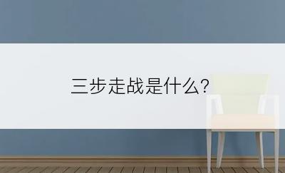 三步走战是什么？