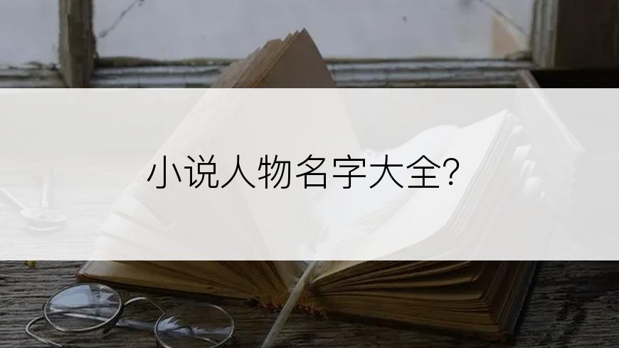 小说人物名字大全？