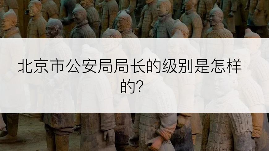 北京市公安局局长的级别是怎样的？