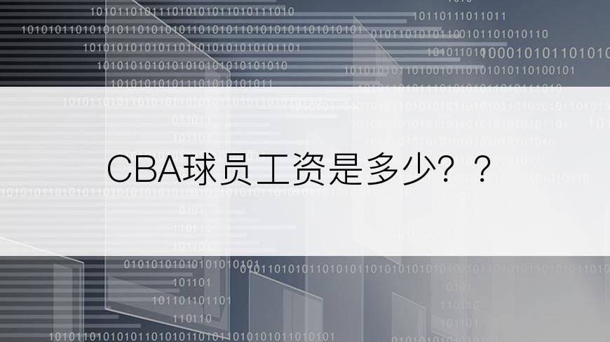 CBA球员工资是多少？？