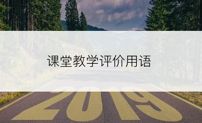 课堂教学评价用语