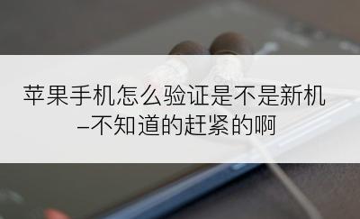 苹果手机怎么验证是不是新机-不知道的赶紧的啊