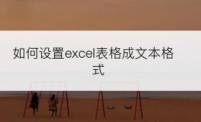 如何设置excel表格成文本格式