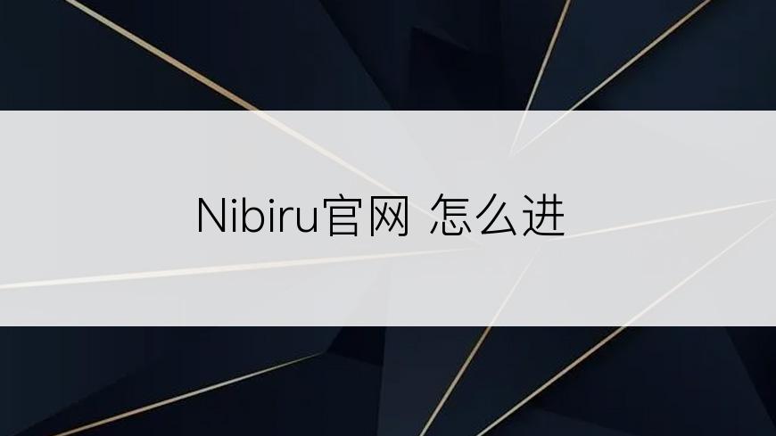 Nibiru官网 怎么进