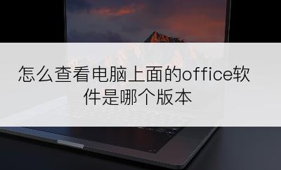 怎么查看电脑上面的office软件是哪个版本