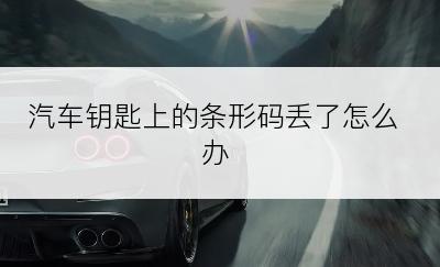 汽车钥匙上的条形码丢了怎么办