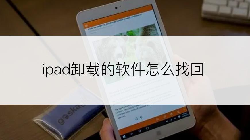 ipad卸载的软件怎么找回