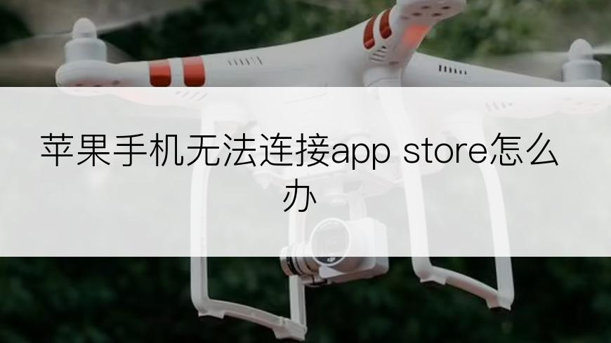 苹果手机无法连接app store怎么办