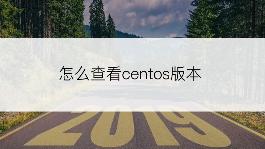 怎么查看centos版本