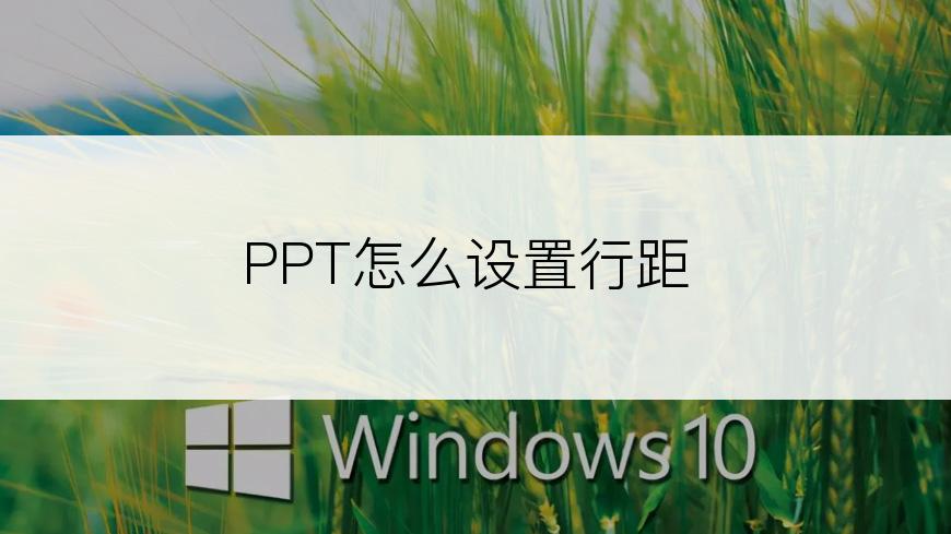 PPT怎么设置行距