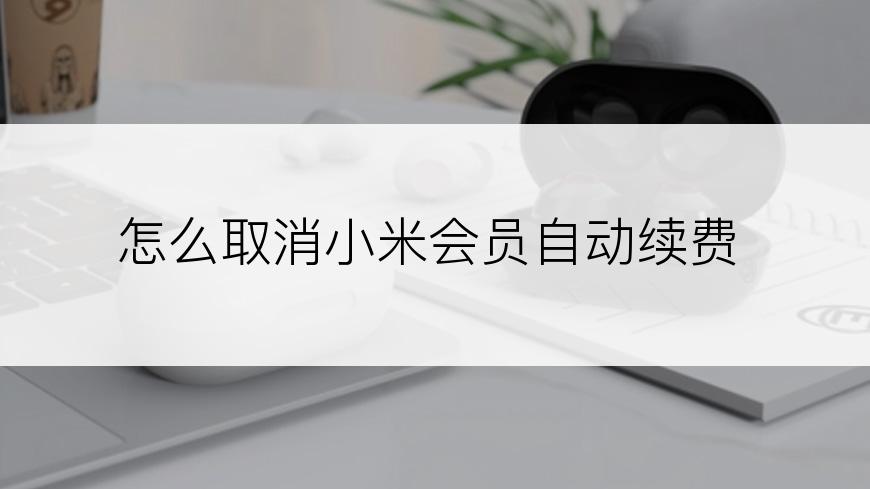 怎么取消小米会员自动续费