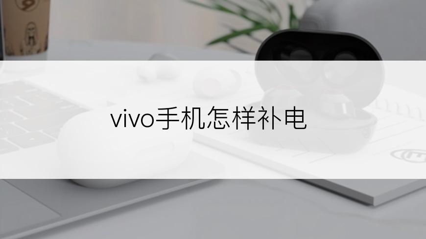 vivo手机怎样补电