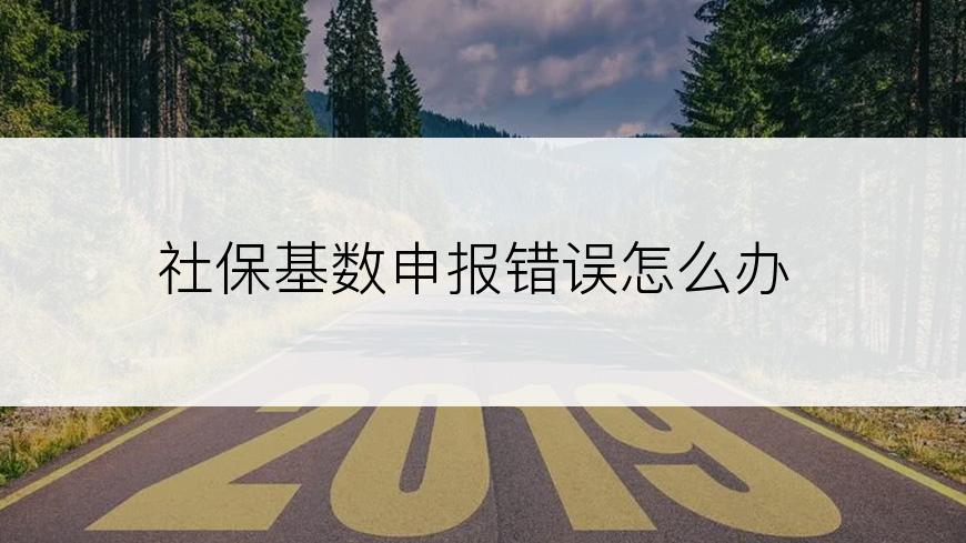 社保基数申报错误怎么办