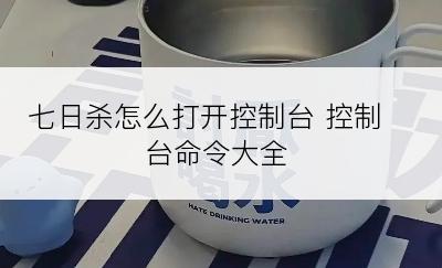 七日杀怎么打开控制台 控制台命令大全