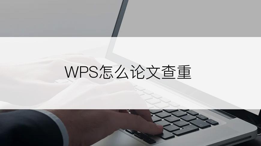 WPS怎么论文查重