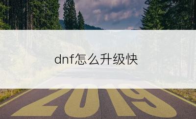 dnf怎么升级快