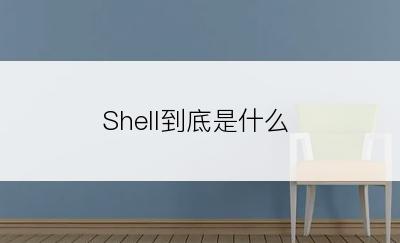 Shell到底是什么