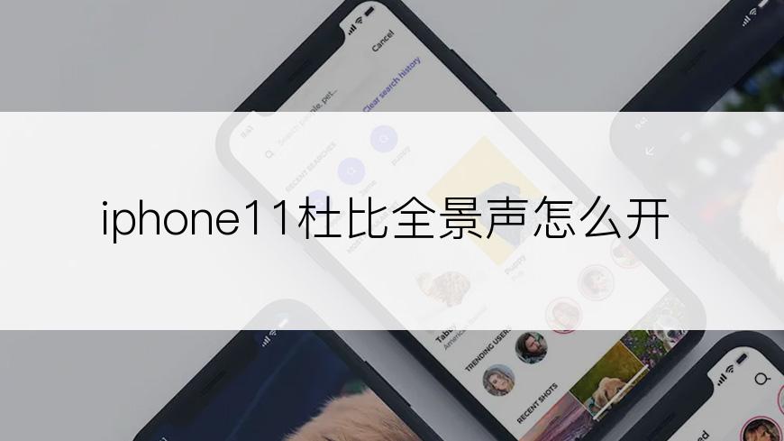 iphone11杜比全景声怎么开