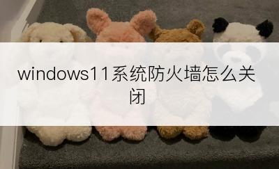 windows11系统防火墙怎么关闭