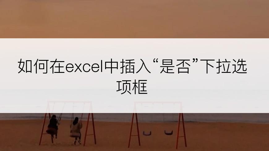 如何在excel中插入“是否”下拉选项框