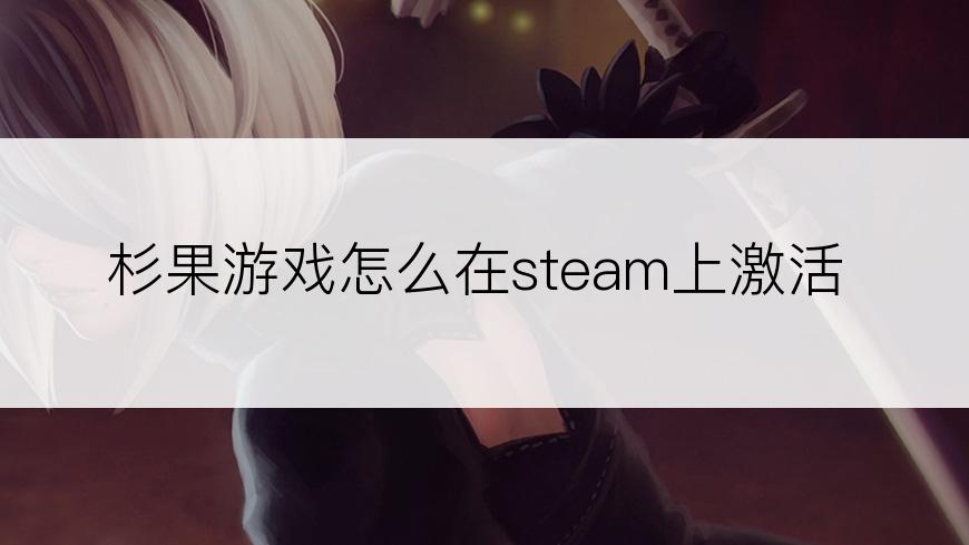 杉果游戏怎么在steam上激活