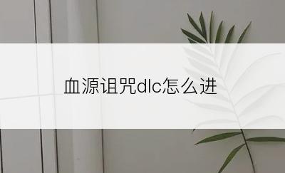 血源诅咒dlc怎么进