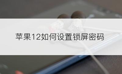 苹果12如何设置锁屏密码