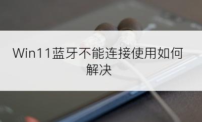 Win11蓝牙不能连接使用如何解决