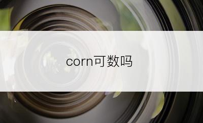 corn可数吗