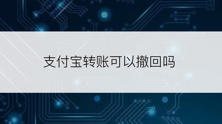 支付宝转账可以撤回吗