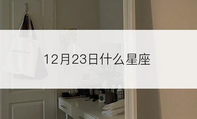 12月23日什么星座