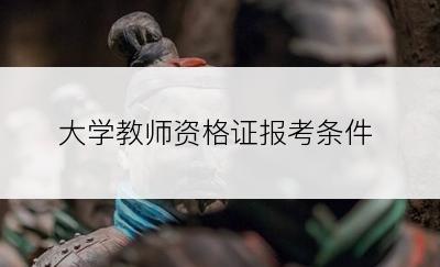 大学教师资格证报考条件