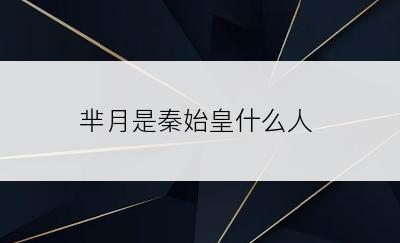 芈月是秦始皇什么人