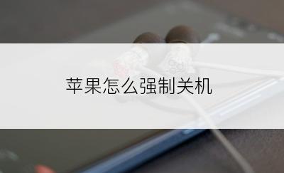 苹果怎么强制关机