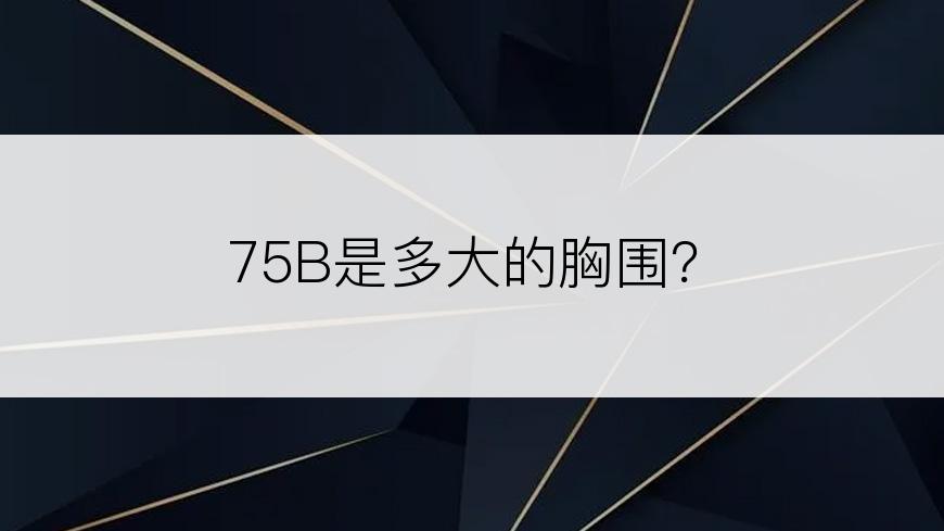 75B是多大的胸围？