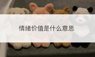 情绪价值是什么意思